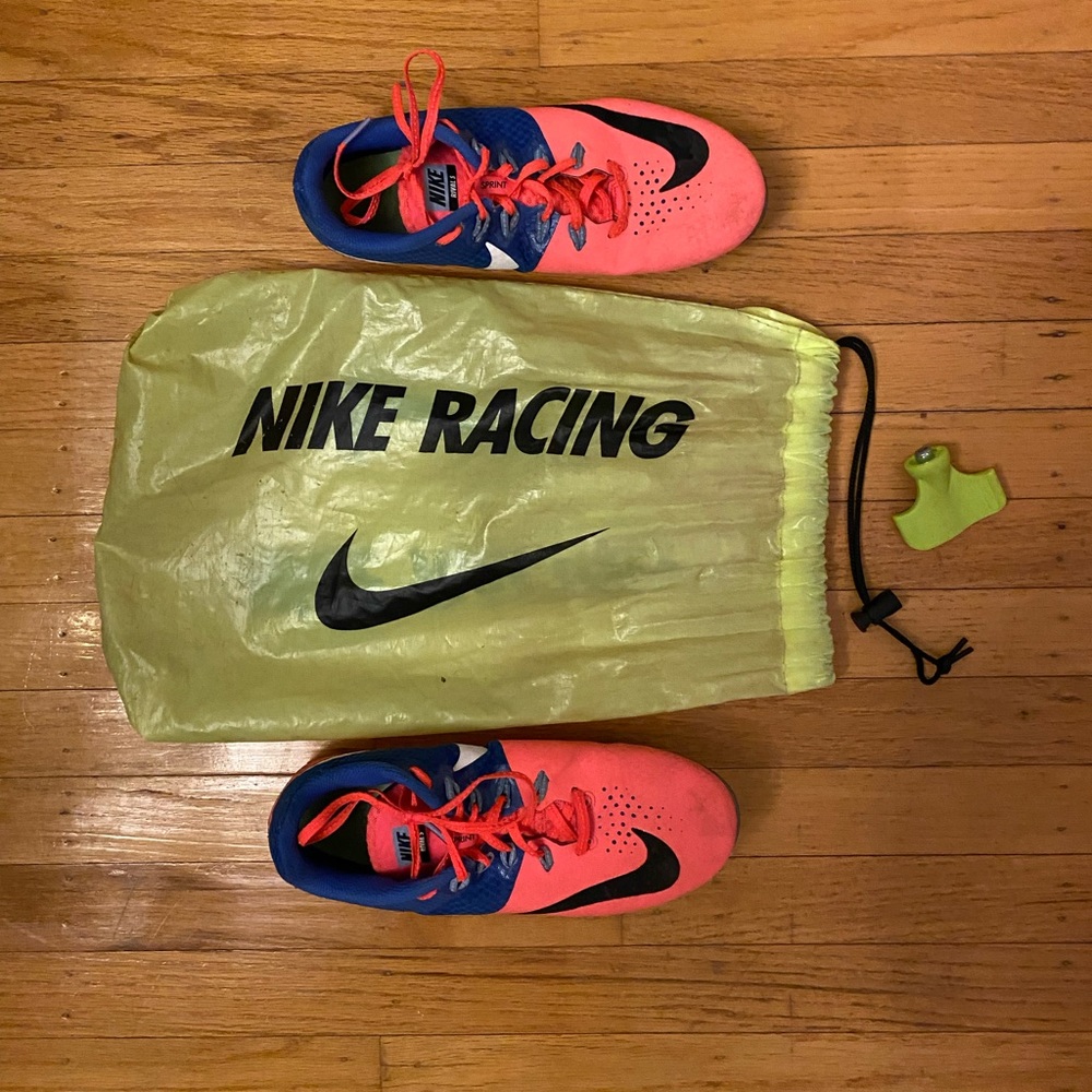 Nike Rival S Womens Racing Shoes Neon Pink low lace up, Size 9.5